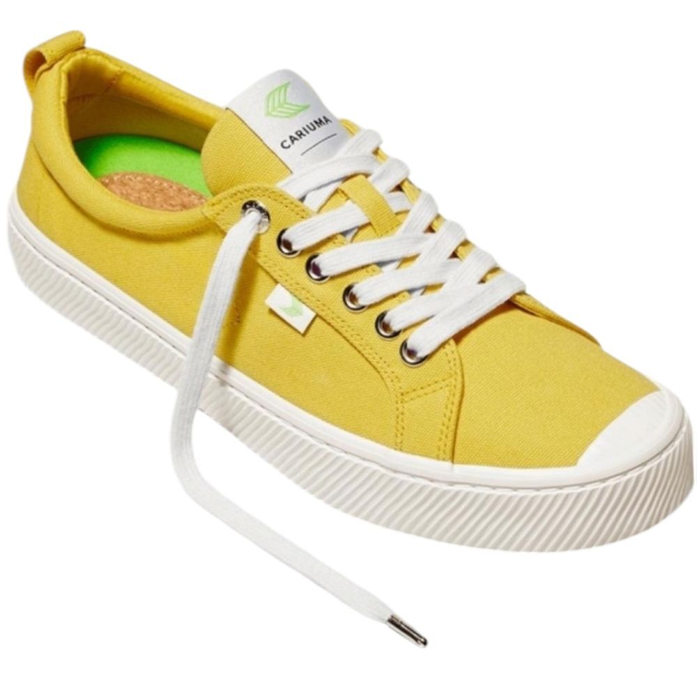 Cariuma Women's Low Top Yellow Canvas Trainers 8.5